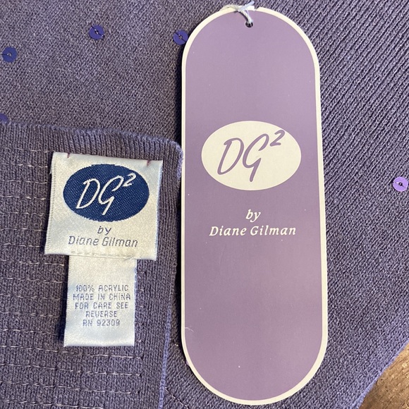 NWT Diane Gilman sequin scarf - Picture 5 of 7